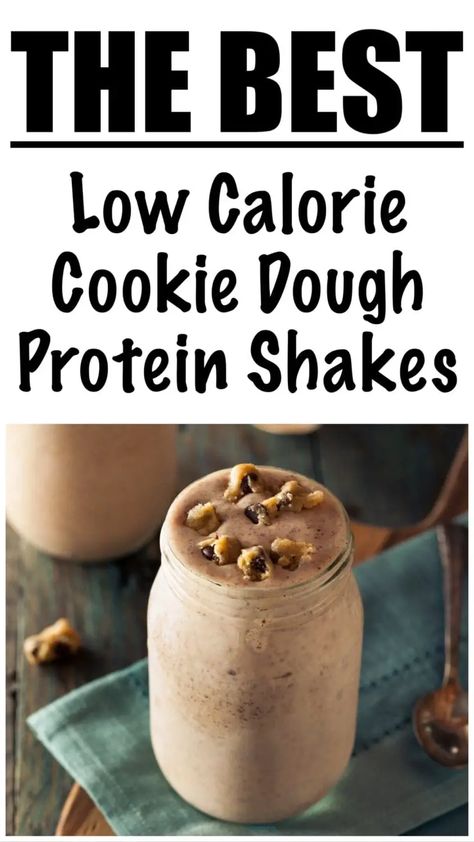 Low Calorie Chocolate Protein Shake, Desert Protein Shake, Cookie Butter Protein Shake, Premier Protein Cookie Dough Shake Recipes, Dessert Protein Shake, Low Cal Protein Shakes, Cookie Dough Protein Shake, Cookie Dough Shake, Low Calorie Cookie Dough