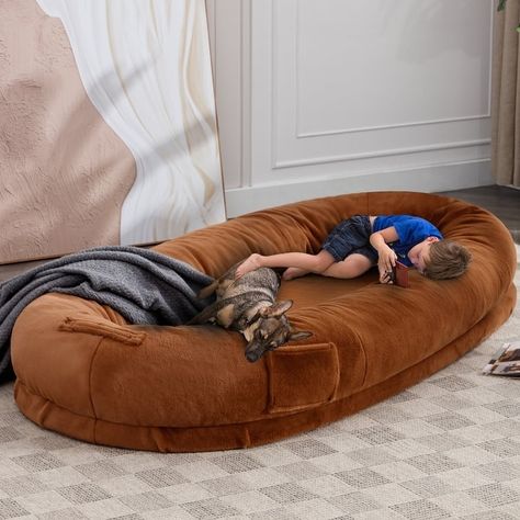 Mixoy Human Dog Bed,Giant Dog Bean Bag,Floor Nap Bed - On Sale - Bed Bath & Beyond - 38317811 Big Dog Bed Ideas, Dogs Beds Ideas, Dog Bed For People, Xl Dog Bed, Dog Bean Bag, Nap Bed, Giant Dog Beds, Big Dog Beds, Human Dog Bed