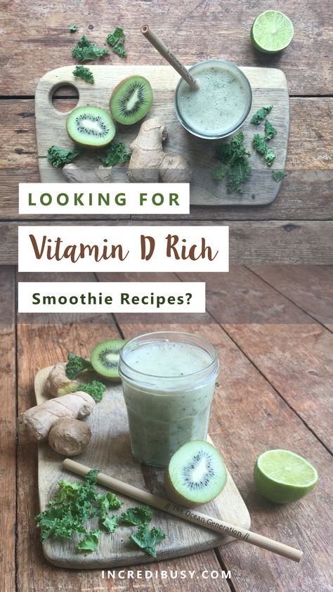 Are you looking for a quick and easy Vitamin D rich smoothie recipe to blast the winter out of town?  Recipe here:  Smoothies and Bamboo Straws and Saving the Oceans ~ Incredibusy Vitamin Rich Smoothies, Vitamin D Smoothie Recipes, Vitamin D Smoothie, Vitamin D Juice Recipes, Iron Rich Smoothie Recipes, Iron Rich Smoothie, Food Gadgets, Gain Meals, Vitamin D Rich Food