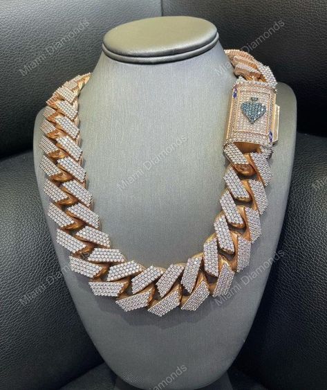 Big Gold Chains, Men Chain, Streetwear Jewelry, Fancy Watches, Miami Cuban Link Chain, Moissanite Pendant, Expensive Jewelry Luxury, Vvs Diamond, Miami Cuban Link