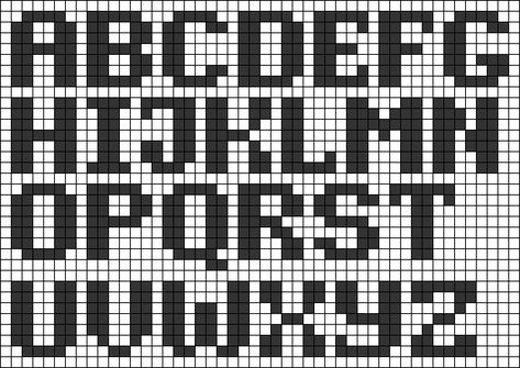 Pixel Letters Alphabet Grid, Pixel Letters Alphabet, Pixel Art Letters, Grid Letters, Alphabet Graph, Pixel Letters, Pixel Font, Graph Paper Drawings, Easy Pixel Art