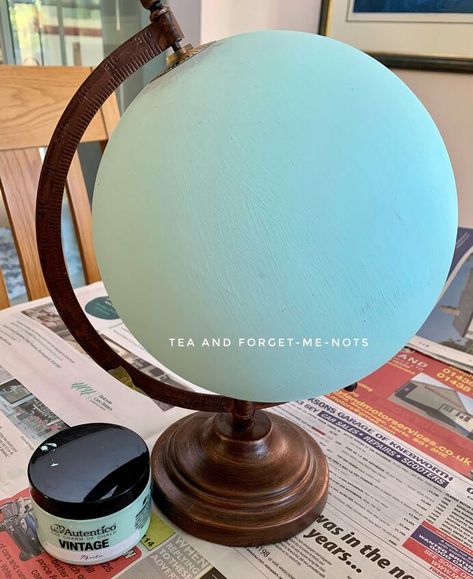 How to Upcycle a Children’s Globe in 5 Easy Steps | Hometalk Globe Makeover Diy, Upcycle Globe Diy Projects, How To Paint A Globe, Globe Centerpieces Wedding, Repurposed Globe Ideas, Decorating With Globes, Globe Ideas Diy, Globe Upcycle Diy Projects, Globe Repurpose