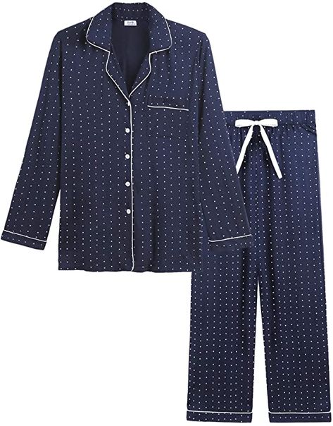 Amorbella Womens Soft Bamboo Pajama Sets Button Down Long Sleeve Pj Pants Set Sleepwear: Amazon.co.uk: Clothing Womens Pj Sets, Button Up Pajamas, Classic Pajamas, Bamboo Pajamas, Soft Pajamas, Pj Pants, Sleep Set, Women Sleeve, Pajama Bottoms