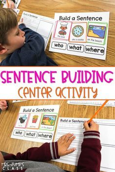 Conclusion Sentence, Homework Hacks, Sentences Kindergarten, 1st Grade Centers, Science Videos For Kids, Centers First Grade, Sentence Building Activities, Centers Kindergarten, First Grade Lessons