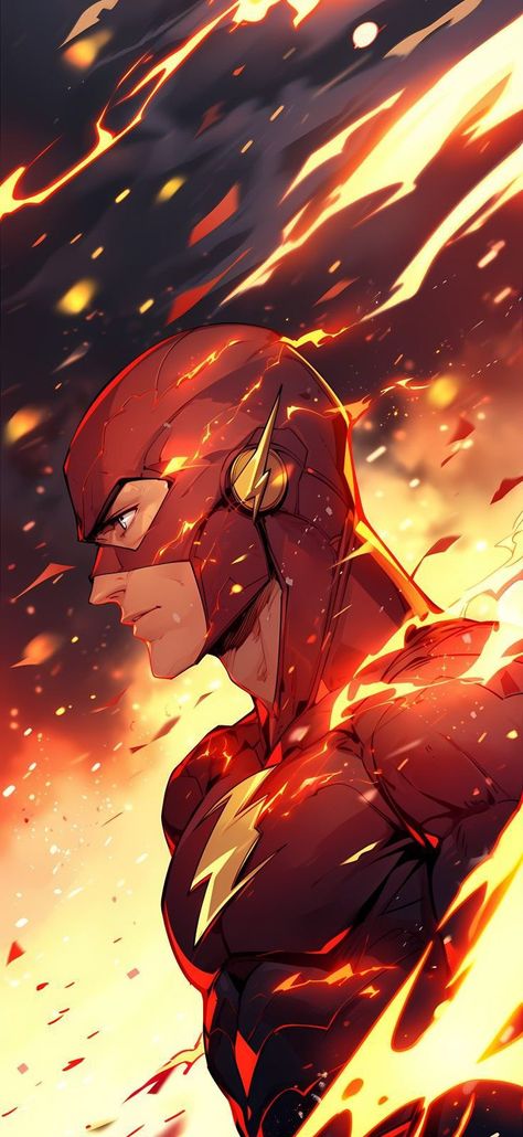 The Flash Art Wallpaper, The Flash Wallpaper Iphone, Flash Wallpaper Iphone, Speedster Superhero, The Flash Art, The Flash Wallpaper, Justice League Art, Flash Drawing, Flash Dc Comics