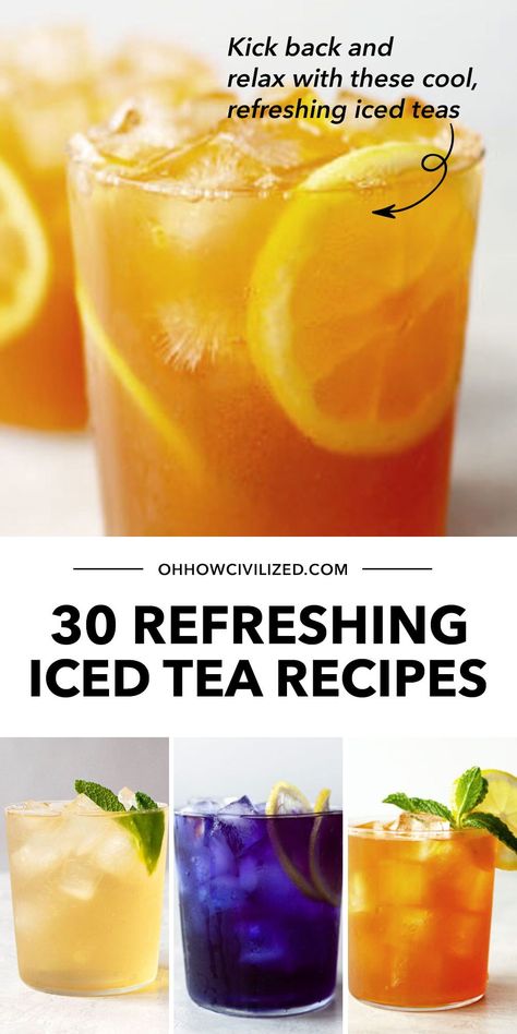 Cold Tea Recipes, Flavored Tea Recipes, Iced Herbal Tea, Fruit Tea Recipes, Healthy Iced Tea, Flavored Iced Tea Recipes, Healthy Teas Recipes, Iced Tea Recipes Homemade, Cold Brew Tea