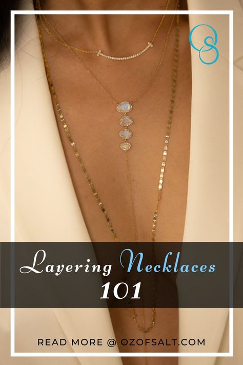 Have you tried the popular layered necklace dainty look? Learn the basics of Layering Necklaces and I’m here to show you how to layer your necklaces like a pro! #layerednecklaces #layeringnecklaces Long Necklace Layering, Current Necklace Trends, Feminine Necklace, Pretty Accessories, Layering Necklaces, Trending Necklaces, Mixed Metal Jewelry, Gold Link Chain, Gold Long Necklace