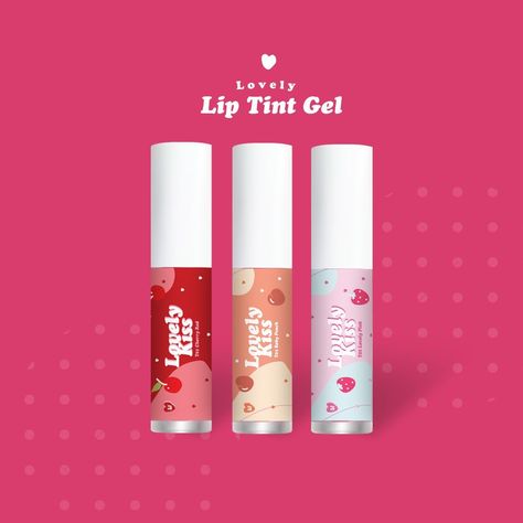 Lipstick Designs Packaging, Liptint Label Design Layout, Liptint Packaging Design, Lipstick Packaging Design Ideas, Lip Logo Design Ideas, Liptint Photoshoot Idea, Lipstick Label Design, Lip Tint Packaging Ideas, Lip Balm Ads