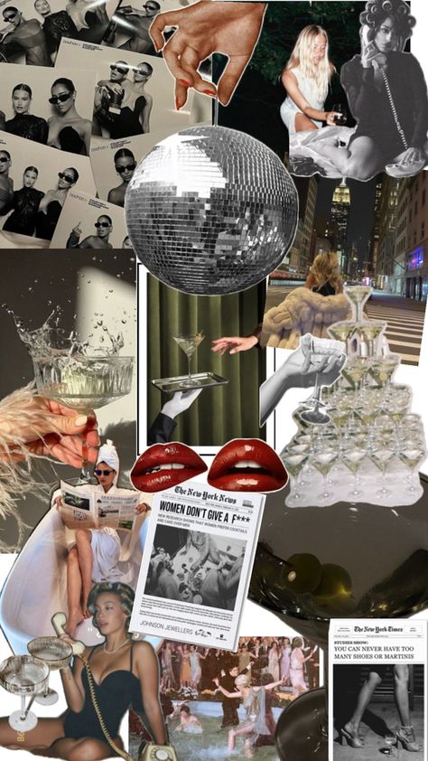 dirty martini, aesthetic, old money, drinks, alcohol, disco ball, rich girl aesthetic, art print, art is hot Types Of Fashion, Shop Art Prints, Dirty Martini, Retro Designs, Dream Life, Martini, California, Collage, Instagram