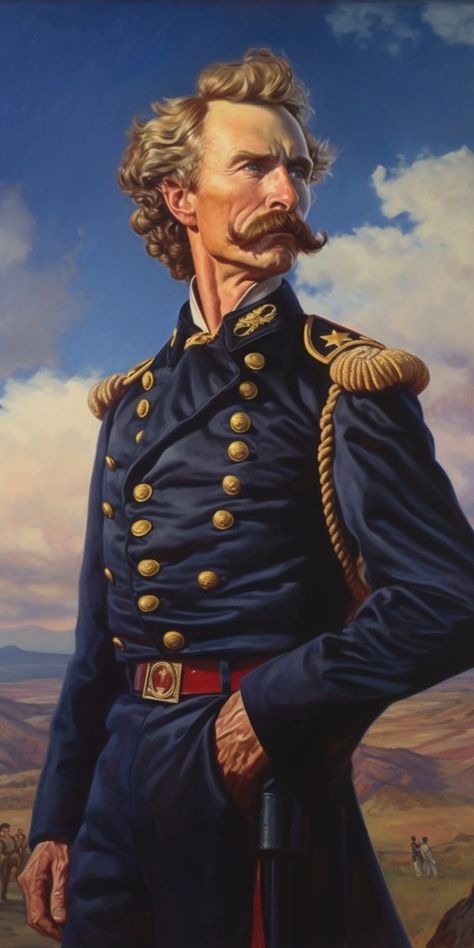 Lieutenant-Colonel George Armstrong Custer, "The Daring Cavalry Commander" | Fantasy I Sci-Fi I Books I Films I World Building Space 1889, General Custer, George Armstrong, Western Hero, Hollow Earth, World Building, Union Army, Military Figures, Army Uniform