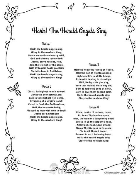 Hark The Herald Angels Sing Lyrics, Frosty The Snowman Lyrics, Snowman Lyrics, Mass Activities, Christmas Song Lyrics, Christmas Hymns, Christmas Carols Lyrics, Christmas Carols Songs, Christmas Charades