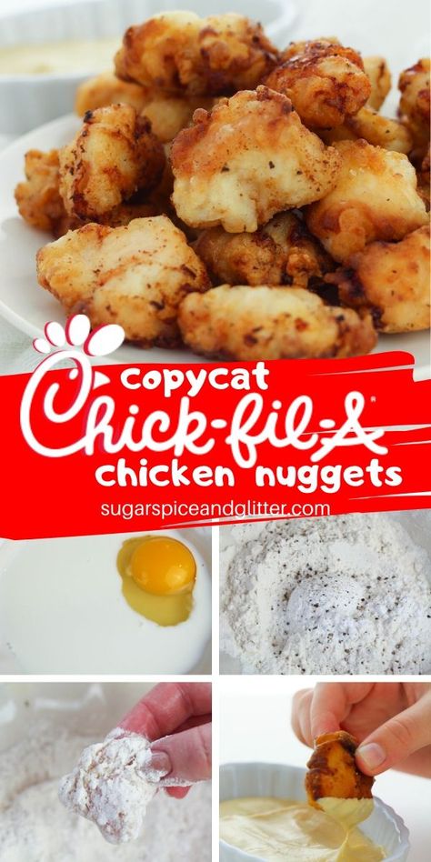 Chic Gil A Nuggets, Chicken Nugget Seasoning, Tik Tok Chicken Nuggets, Chic Fila Nuggets Recipe, Copy Cat Chic Fil A Nuggets In Air Fryer, Bare Chicken Nuggets Recipes, Chic Fil A Nuggets Copycat Recipes, Baked Chicken Nugget Recipes, Chicken Nugget Dinner Ideas