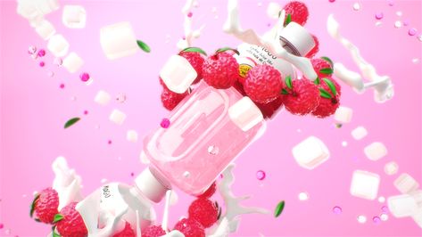 MOGU MOGU on Behance 2d 3d Mashup Design, Juice 3d Animation, 3d Motion Graphics Animation, 3d Mograph, Cinema 4d Animation, C4d Animation, Kawaii Blender 3d, 3d Motion Design, Mogu Mogu