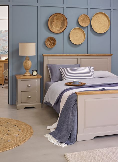 St Ives Furniture range, wooden wall art, lamp Colour Of The Year 2022, Rattan Bedroom, Cluttered Bedroom, Oak Furniture Land, Affordable Bedroom, Oak Bedroom Furniture, Grey Dining Room, Oak Furnitureland, Oak Bedroom