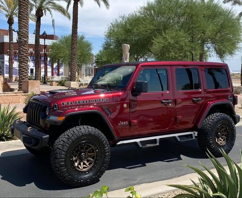 Burgundy Jeep Wrangler, Maroon Jeep Wrangler, Red Jeep Rubicon, 392 Jeep, Jeep 392, Lifted Jeep Rubicon, Cool Jeeps Wrangler, Red Jeep Wrangler Unlimited, Jeep Wrangler 392