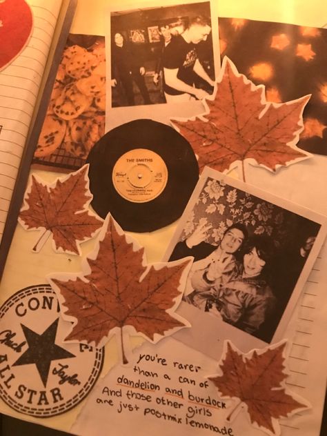 Autumn Aesthetic Journal, Fall Scrapbook Aesthetic, Fall Journal Ideas Aesthetic, Autumn Scrapbook Ideas, Fall Journal Aesthetic, Autumn Journal Page, Fall Scrapbook Ideas, Autumn Journal Ideas, Journal Ideas Autumn