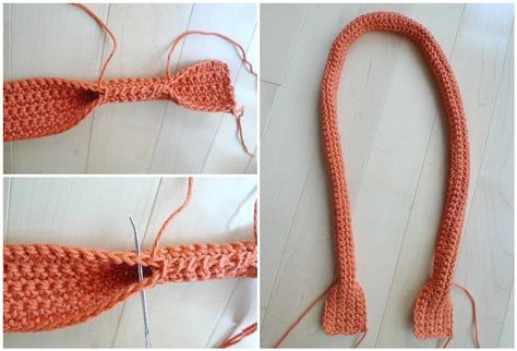 How to Crochet Purse Handles - All About Ami Crochet Purse Handles, Cordon Crochet, Simpul Makrame, Crochet Handles, Stitches Crochet, Knit Purse, Confection Au Crochet, Crochet Cord, Crochet Bag Pattern Free