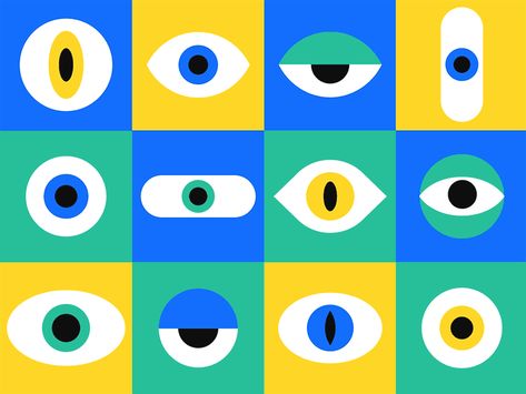 Animation Icon, Doodle Animation, Motion Logo, Eye Illustration, Gif Animated, Eye Logo, Riso Print, Graphic Design Ads, Motion Design Animation