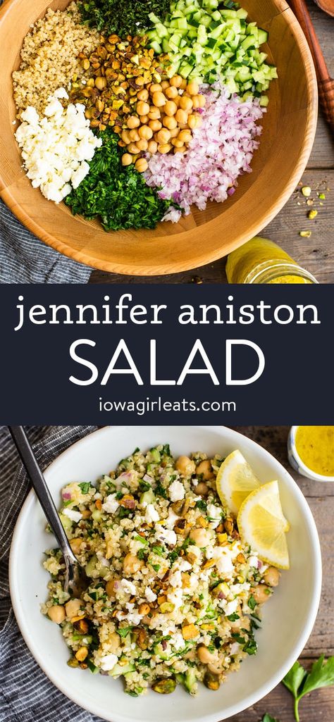 Jennifer Aniston Salad - Fresh and Gluten Free Jennifer Aniston Salad, Aniston Salad, Gluten Free Salads, Salad Pasta, Health Dinner, Dinner Healthy, God Mat, Health Dinner Recipes, Diet Vegetarian