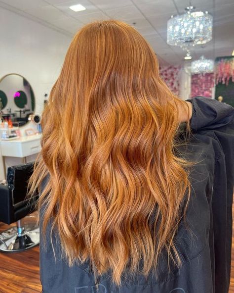 Copper Gold Hair, Golden Copper Hair Color, Golden Copper Hair, Fall Hair Inspo, Textured Hairstyles, Hair Cut Ideas, Cowboy Copper, Braided Crown, Braided Crown Hairstyles