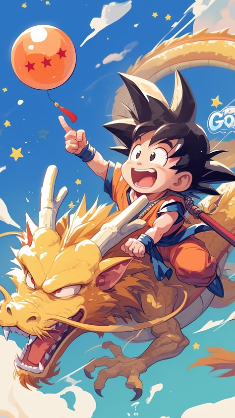 Baby Goku, Dragon Ball Z Art, Childhood Memories Aesthetic, Art Content, Dragon Ball Wallpaper Iphone, Goku Wallpaper, Dragon Ball Painting, Dragon Ball Art Goku, Anime Disney