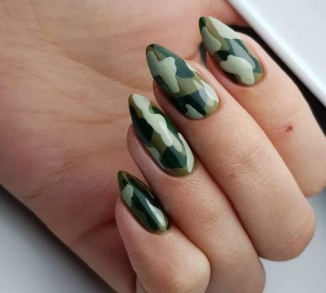 Army Nails, Camouflage Nails, Olive Nails, Makeup Deals, Casual Nails, Blush Nails, Nail Design Ideas, Chic Nails, Green Nails