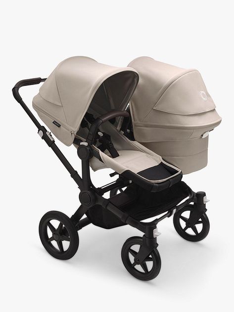 Bugaboo Donkey 5 Duo Pushchair & Carrycot, Desert Taupe Bugaboo Donkey Duo, Lisa Baby, Tacloban, Bugaboo Donkey, Twin Pram, Baby Temperature, Newborn Stroller, Car Seat Toys, Black Desert