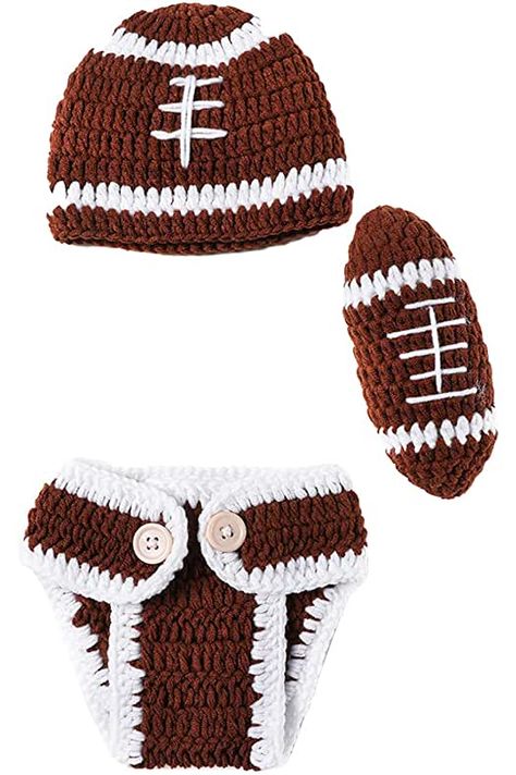 Amazon.ca : newborn football props Newborn Football, Newborn Halloween Costumes, Crochet Costumes, Newborn Halloween, Infant Photography Props, Dress Up Costumes, Crochet Baby Clothes, Girls Handmade, Knitting Wool