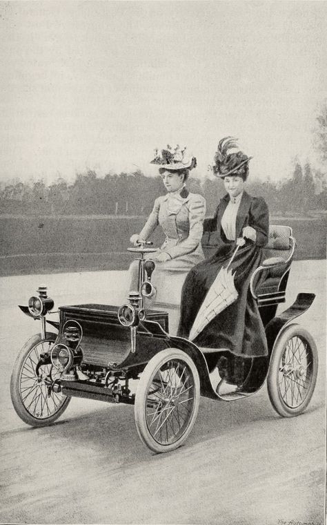 magazines 1900s | viennese ladies in their schnauferl automobile magazine 1900 Memories Pictures, Parked Car, Steampunk Vehicle, Memory Pictures, Cars Vintage, Sport Automobile, Old Classic Cars, Interesting History, Two Sisters