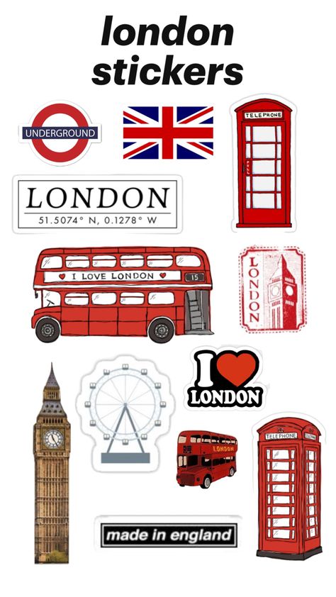 #london Travel Stickers Printable, London Theme, Scrapbook Design Layout, Scrapbook Book, Diy Presents, Cute Friend Photos, Travel Stickers, Journal Doodles, Travel Scrapbook