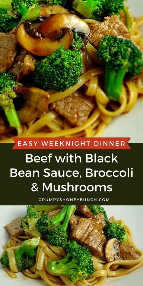 Beef With Black Bean Sauce, Beef In Black Bean Sauce, Beef With Mushroom, Bean Sauce, Black Bean Chili, Beef Bowls, Steak And Mushrooms, Black Bean Sauce, Easy Asian