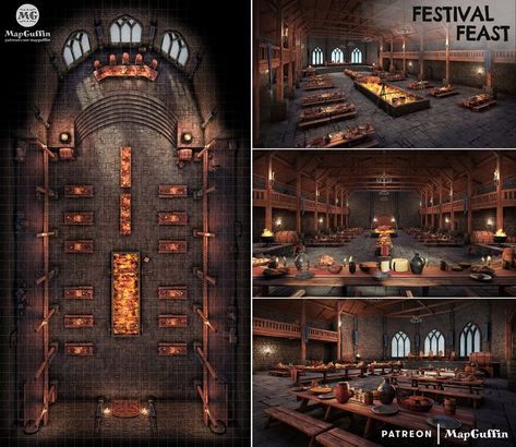 Royal Chambers, Fantasy World Ideas, Fantasy World Art, Underground Dungeon, Cool Maps, Hall Flooring, Building Map, Fantasy Town, Battle Map