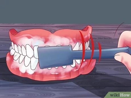 3 Ways to Keep False Teeth White - wikiHow Denture Adhesive, False Teeth, Pale White, Dentures, White Teeth, The Shade, You Smile, Bright White, Sparkle