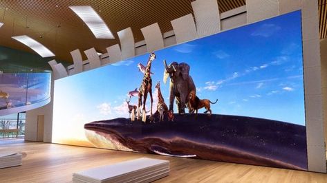 Sony creates colossal 16K screen in Japan - BBC News Japanese Cosmetics, Uhd Tv, Las Vegas Shows, 4k Tv, Light Emitting Diode, Image Caption, Led Tv, Dark Souls, Yokohama