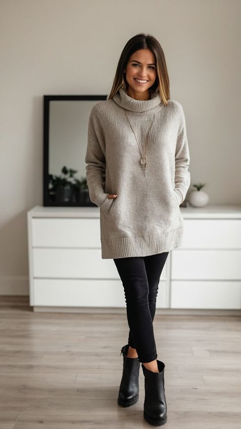 Discover the latest casual fall outfits for women in 2024 that are cute comfy and perfect for busy women over 40 Elevate your business fashion with these stylish and timeless looks Women Winter Outfits For Work, Work To Evening Outfit, Wool Outfits Woman, Pointy Black Boots Outfits, Fall Business Casual Outfits For Women 2024, Business Casual Outfits Women Fall 2024, Sweater Work Outfits Women, Womens Winter Work Outfits, Winter 2024 Outfits Women