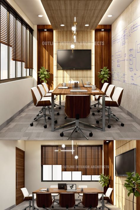 conference room for small office Meeting Room Small Space, Conference Room Ideas Office, Small Conference Room Design Luxury, Office Presentation Room, Boho Conference Room, Small Conference Room Design Modern, Elegant Conference Room, Small Training Room Design, Small Boardroom Ideas