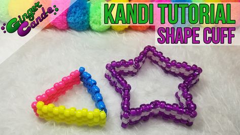 How To Make A Kandi Star Cuff, How To Make A Kandi Star, Kandi Tutorial, Kandi Crafts, Scene Kandi, Kandi Cuff Patterns, Kandi Beads, Diy Kandi Bracelets, Kandi Inspo