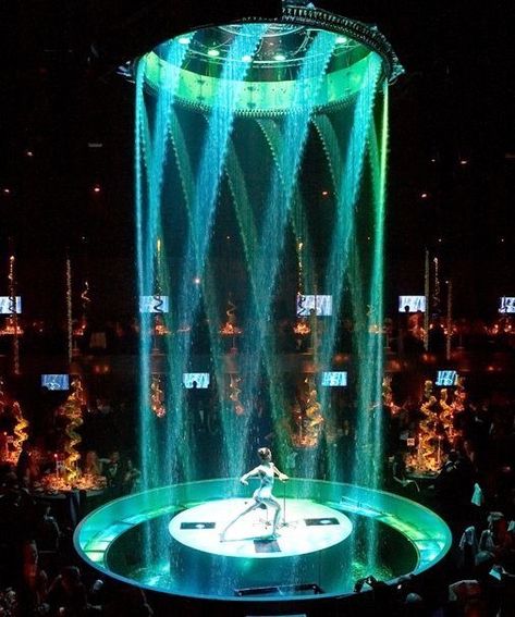 Water Stage Design, Event Stage Design Ideas, Water Performance, Concert Stage Design, Light Feature, Stage Set Design, Event Stage, Concert Stage, Theatre Design