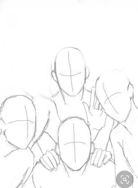 Drawing Base Pose 4 People, Friend Group Sketch Poses, Group Body Base Drawing, Drawing Reference 4 Friends, 4 Friend Poses Drawing, 4 People Sketch Poses, 3 People Template Drawing, 4 Person Template Drawing, Drawing Templates 4 People