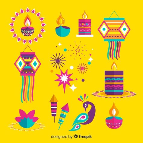 Diwali Post Design, Deepavali Design, Diwali Graphics, Diwali Stickers, Diwali Designs, Geometrical Prints, Diwali Illustration, Vector Background Design, Diwali Vector