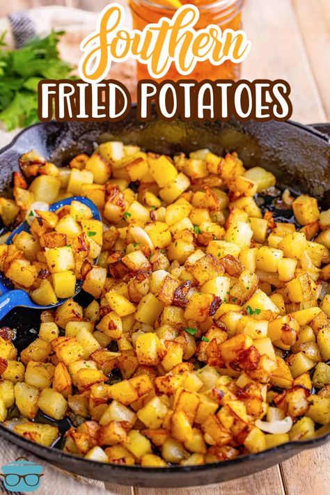 Potatoe Receipe, Southern Fried Potatoes, In Disbelief, Olympic Village, Country Cook, Potato Recipes Side Dishes, The Country Cook, Potato Sides, Potato Side Dishes