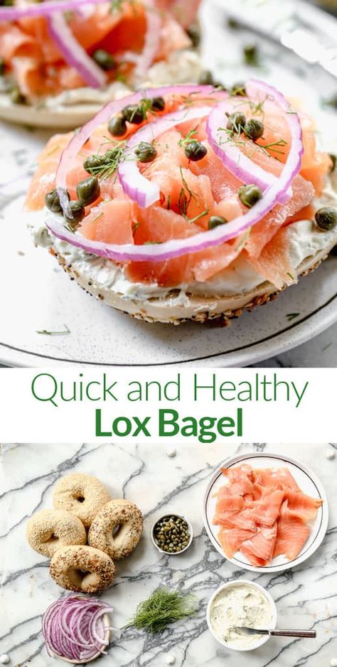 Lox Breakfast, Cream Cheese Smoked Salmon, Bagel Sandwich Recipes, Cream Cheese Smoked, Lox Recipe, Lox Bagel, Herb Cream Cheese, Smoked Salmon Cream Cheese, Smoked Salmon Bagel