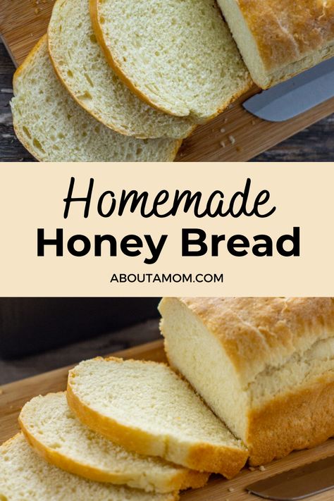 Homemade Honey Bread, Honey Bread Recipe, Best Homemade Bread Recipe, Homemade French Bread, Homemade White Bread, Honey Bread, Sandwich Bread Recipes, Yeast Bread Recipes, House No