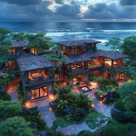 Escape to a Craftsman-style Island Hideaway in the pristine Hawaiian Islands, a 7000 sqft oasis with six luxurious bedrooms offering breathtaking ocean views. Let the outdoor living space blend seamlessly into the landscape, capturing the essence of eternal summer days. With daylight illuminating the textures, this AI-rendered snapshot inspires design, real estate dreams, and a digital retreat to a tropical paradise. Can you feel the ocean waves and warm Hawaiian sun? Share your thoughts below! 🌺🌴 #DreamHomeInspiration #LuxuryInteriors #CraftsmanStyle #IslandHideaway #HawaiianIslands #DaytimeLight #LuxuryLiving #LuxuryDesign #LuxuryLifestyle #HomeGoals #InspiringHomes #LuxuryTravel Hawaiian Mansion, Island Resort Design, Island House Tropical, Tropical Mansion, Hawaiian Architecture, Hawaii Mansion, Mythical Kingdom, Dream House Beach, Hawaiian House