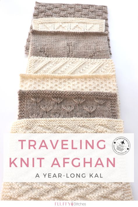 Afghan Square Knitting Patterns Free, Knit Blanket Squares Block Patterns, Traveling Knit Afghan, Afgan Patterns, Traveling Afghan, Knitted Squares Pattern, Motifs Afghans, Knitted Squares, Knit Afghan Patterns