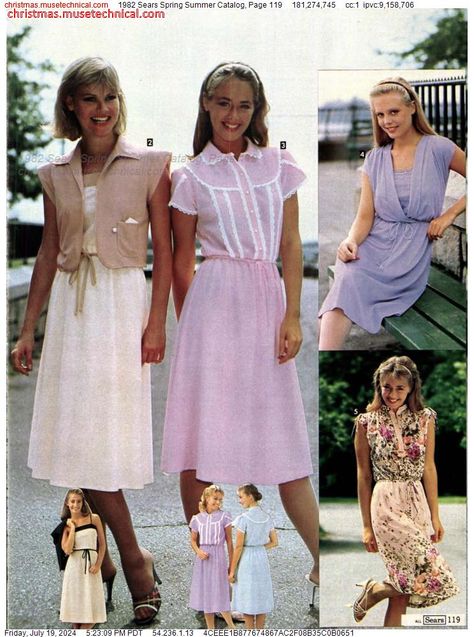 Early 80s Fashion, 1982 Fashion, 80’s Dresses, 1980 Fashion, 1980s Women, Time Clothes, 80’s Fashion, 80s And 90s Fashion, Casual Wear Dress