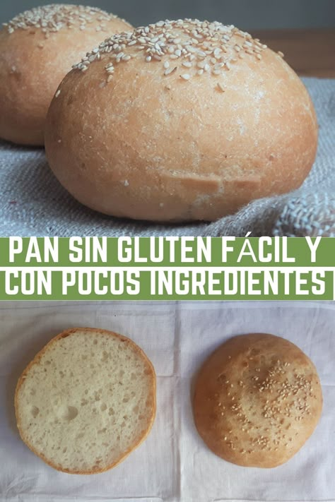 ¿Sabías que también con pocos ingredientes puedes conseguir un pan sin gluten esponjoso y tierno? Glutendence te cuenta cómo--pan sin tacc Gluten Bread, Easy Supper Recipes, Keto Friendly Bread, Vegan Gluten Free Desserts, Pan Sin Gluten, Gluten Free Bakery, Salty Foods, Raw Vegan Recipes, Vegetarian Cooking