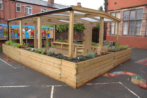 Outside Classroom, School Outdoor Classroom, School Outdoor Area, Kids Garden Play Area, Playground Surface, School Playground Equipment, Preschool Garden, Staff Meeting, Timber Floor