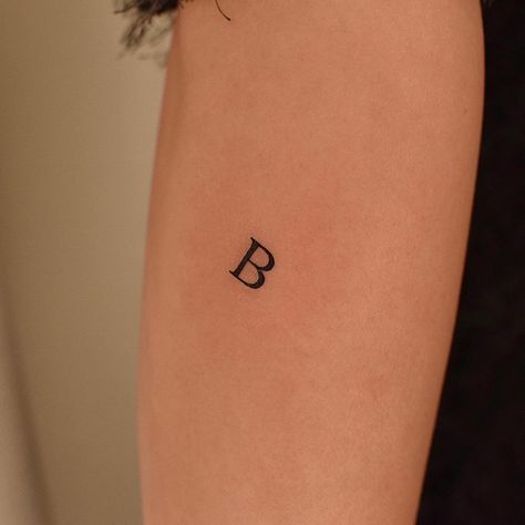 Cursive B Tattoo, Letter B Tattoo Ideas, Letter B Tattoo, Z Tattoo, M Tattoos, Finger Tattoo For Women, Small Forearm Tattoos, Initial Tattoo, B Tattoo