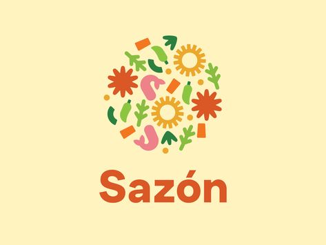 Sazón Latin ERG logo by Genesis Silva on Dribbble Latino Logo Design, Latin Restaurant Logo, Latin Logo Design, Latinx Illustration, Latin Branding, Festival Brochure, Latin Festival, Latin Design, Path Logo